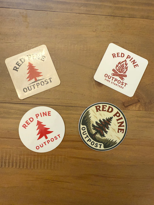 Red Pine Outpost Stickers Pack of 4