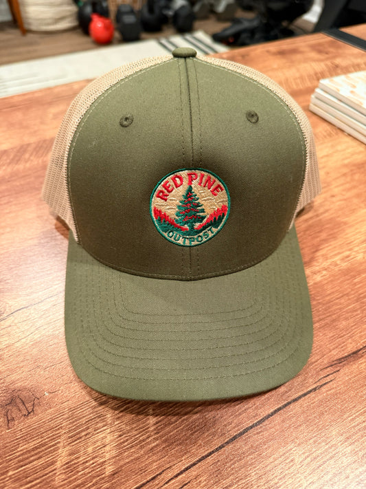 Smoke Chaser Retro Trucker hat with Red Pine Logo