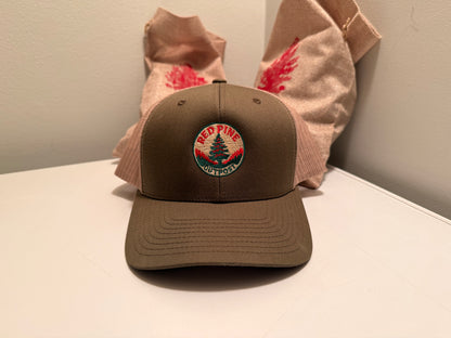 Smoke Chaser Retro Trucker hat with Red Pine Logo